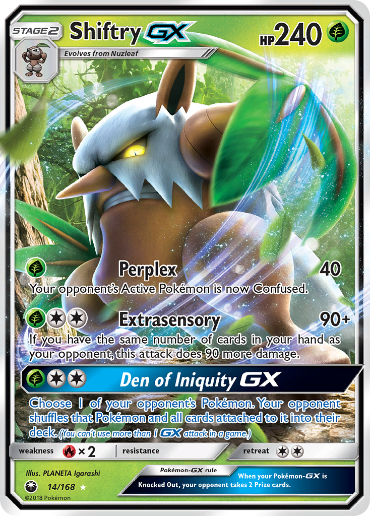 Shiftry GX 14/168 - SM  Celestial Storm Holofoil