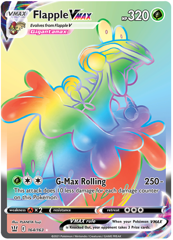Flapple VMAX (Secret) 164/163 - SWSH05 Battle Styles Holofoil