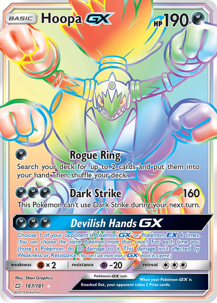 Hoopa GX (Secret)/181 - SM  Team Up Holofoil