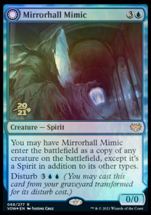 Mirrorhall Mimic (PRE-068) - Innistrad: Crimson Vow Promos: (Double Faced Transform) Foil