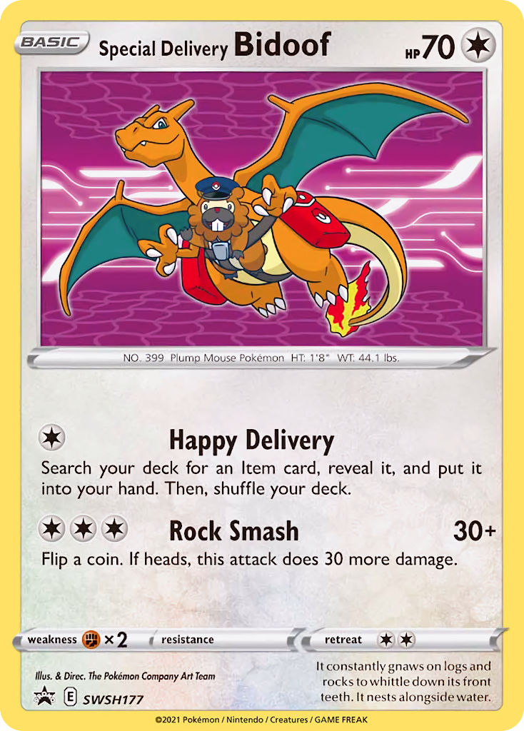 Special Delivery Bidoof/307 - SWSH Sword & Shield Promo Cards Holofoil