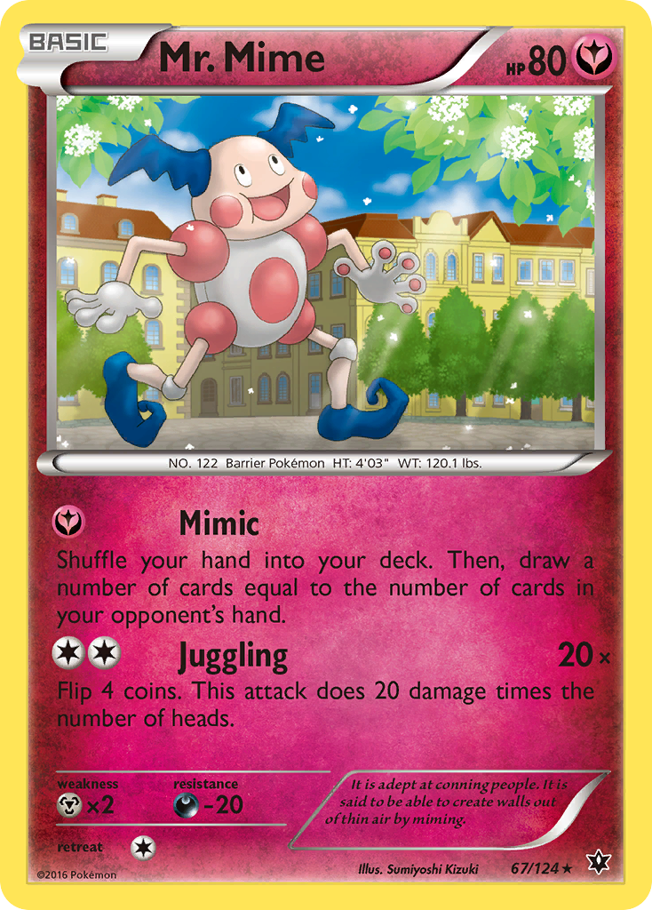 Mr. Mime 67/124 - XY  Fates Collide