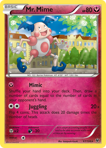 Mr. Mime 67/124 - XY  Fates Collide