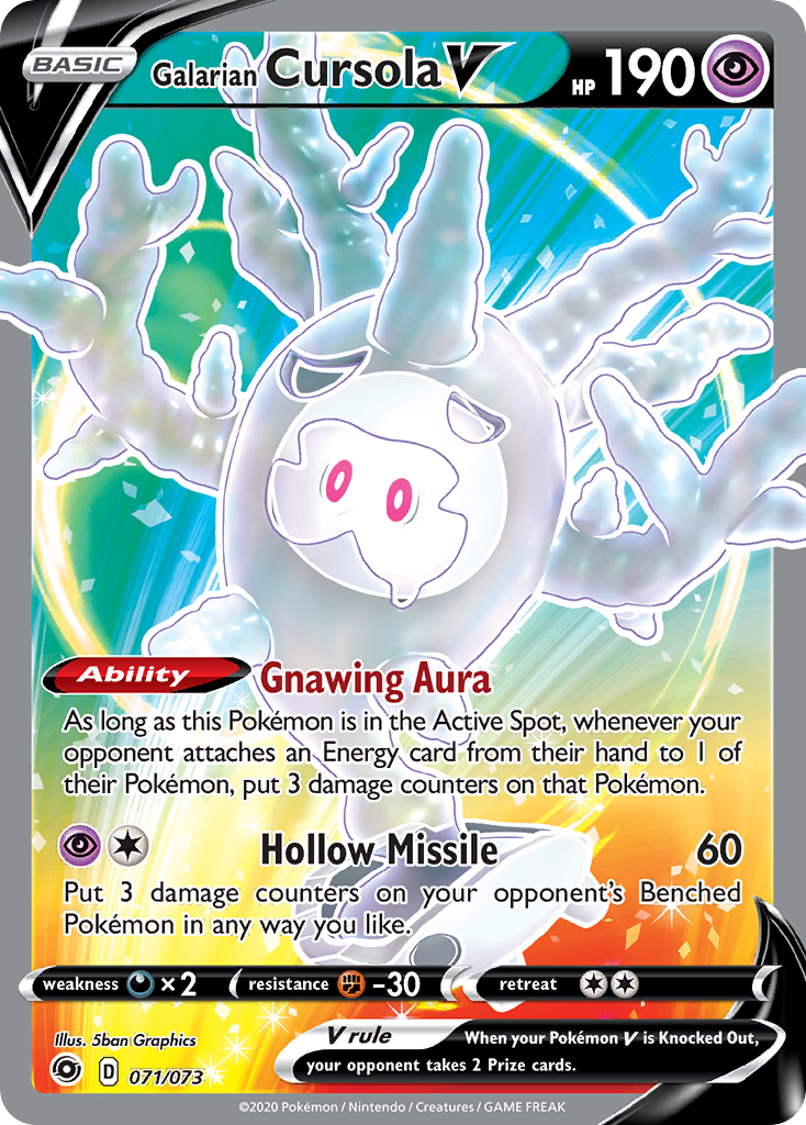 Galarian Cursola V (Full Art) 71/73 - Champions Path Holofoil
