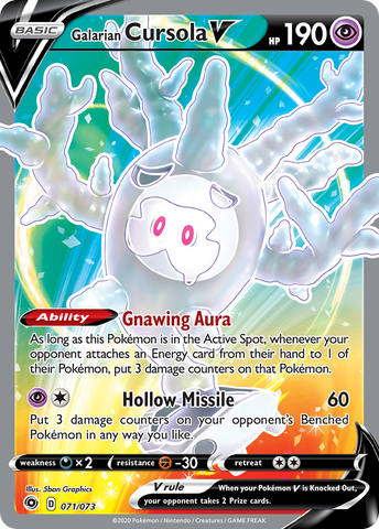 Galarian Cursola V (Full Art) 71/73 - Champions Path Holofoil