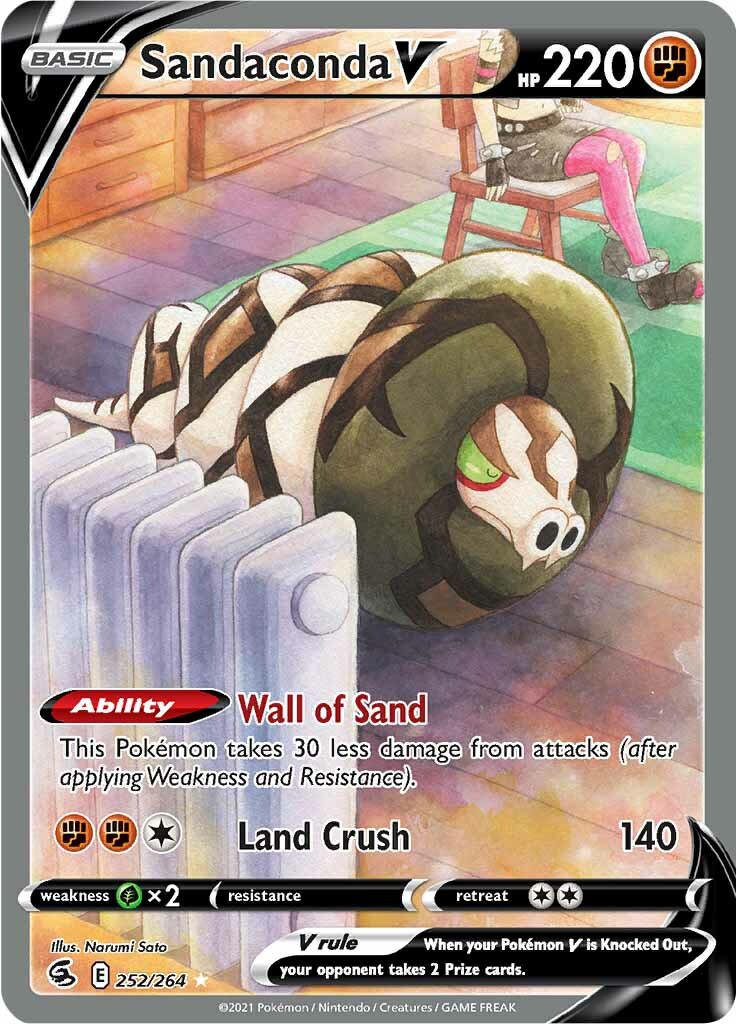 Sandaconda V (Alternate Full Art) 252/264 - SWSH08 Fusion Strike Holofoil
