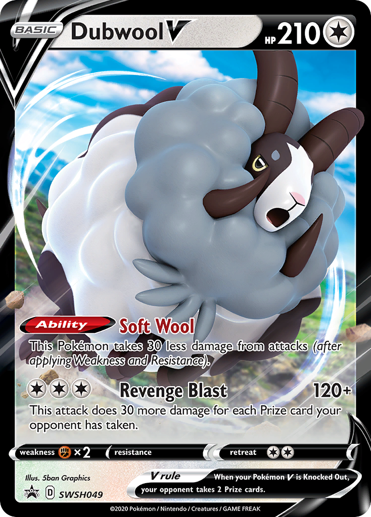 Dubwool V - SWSH049 SWSH049/307 - SWSH Sword & Shield Promo Cards Holofoil