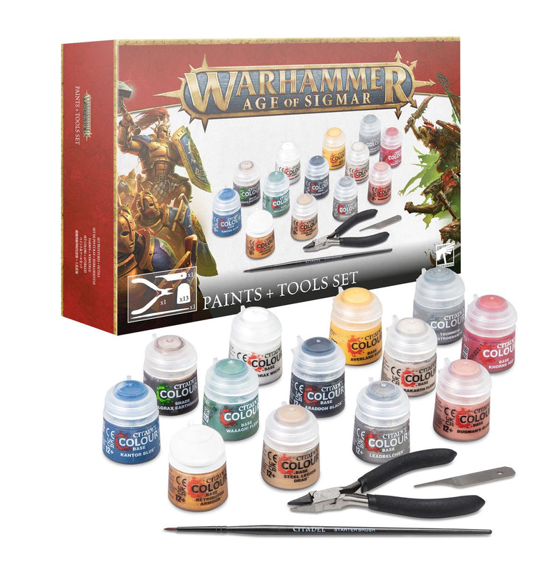 Warhammer Age of Sigmar Paints and Tool Set