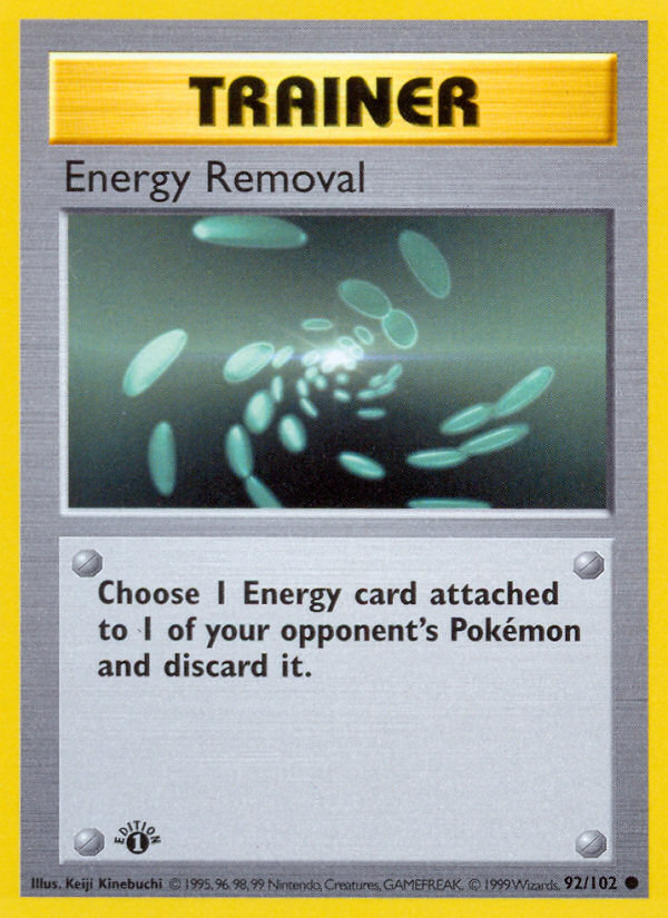 Energy Removal - 92/102 - 1st Edition Base Set Shadowless - Common