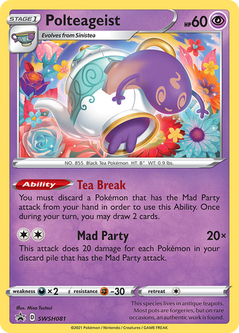Polteageist - SWSH081 SWSH081/307 - SWSH Sword & Shield Promo Cards Holofoil