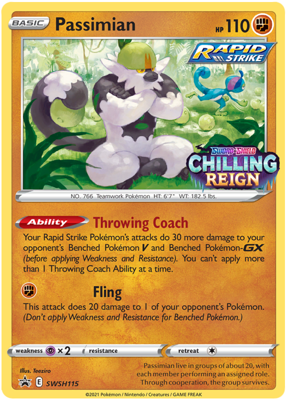 Passimian - SWSH115 (Prerelease) SWSH115/307 - SWSH Sword & Shield Promo Cards Holofoil
