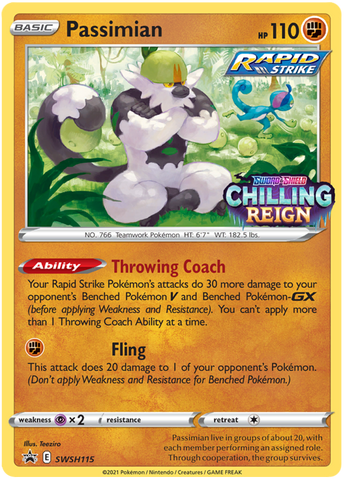 Passimian - SWSH115 (Prerelease) SWSH115/307 - SWSH Sword & Shield Promo Cards Holofoil