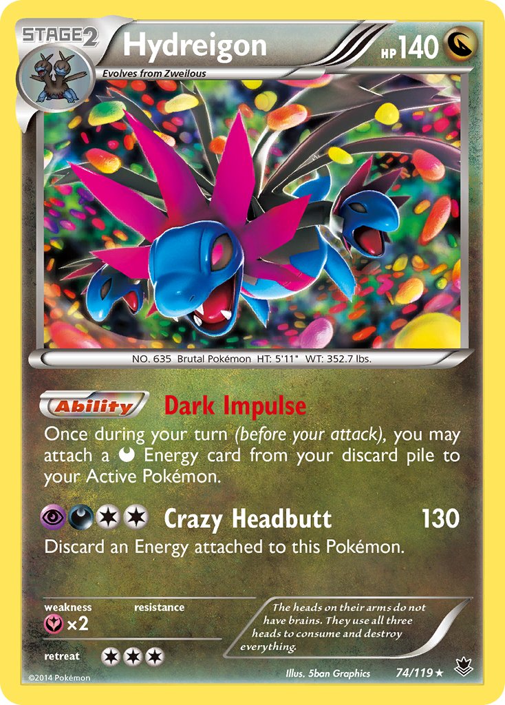 Hydreigon - 074/119 (Cosmos Holo) 74 - Blister Exclusives Holofoil