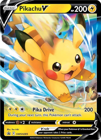 Pikachu V - SWSH285 SWSH285/298 - SWSH Sword & Shield Promo Cards Holofoil