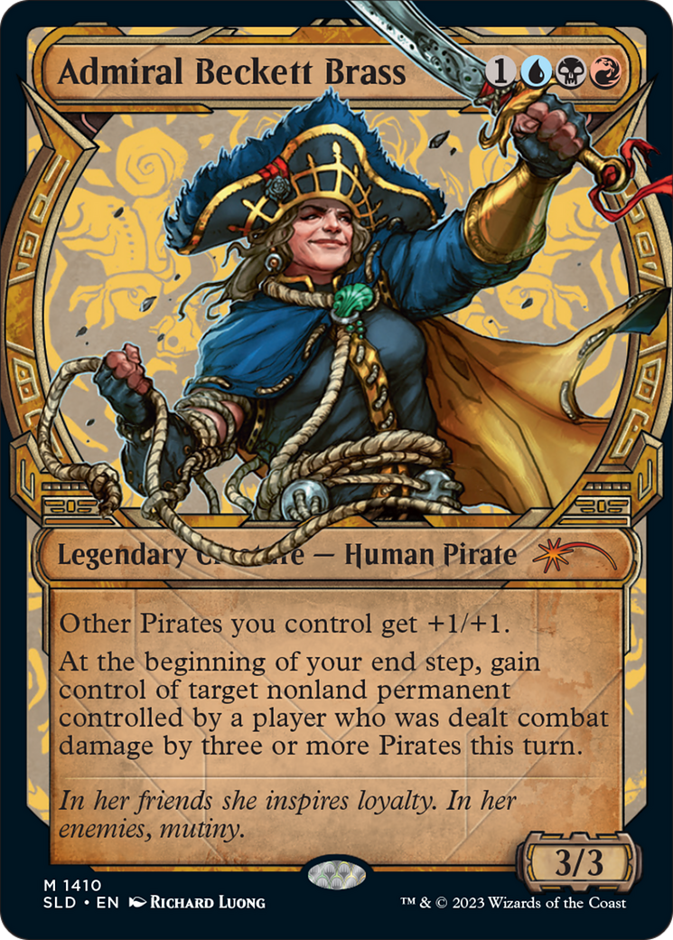 Admiral Beckett Brass (Rainbow Foil) (SLD-1410) - Secret Lair Drop: (Showcase) Foil