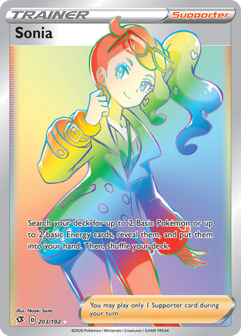 Sonia (Secret) 203/192 - SWSH02 Rebel Clash Holofoil