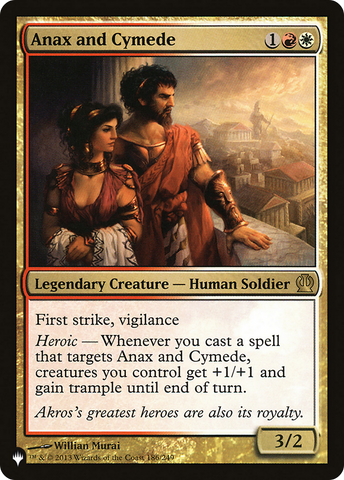 Anax and Cymede (LIST-186/249) - The List