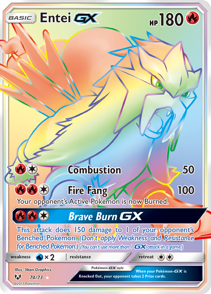 Entei GX (Secret)/73 - Shining Legends Holofoil