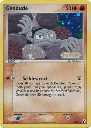 Geodude 53/92 - Legend Maker Reverse Holofoil