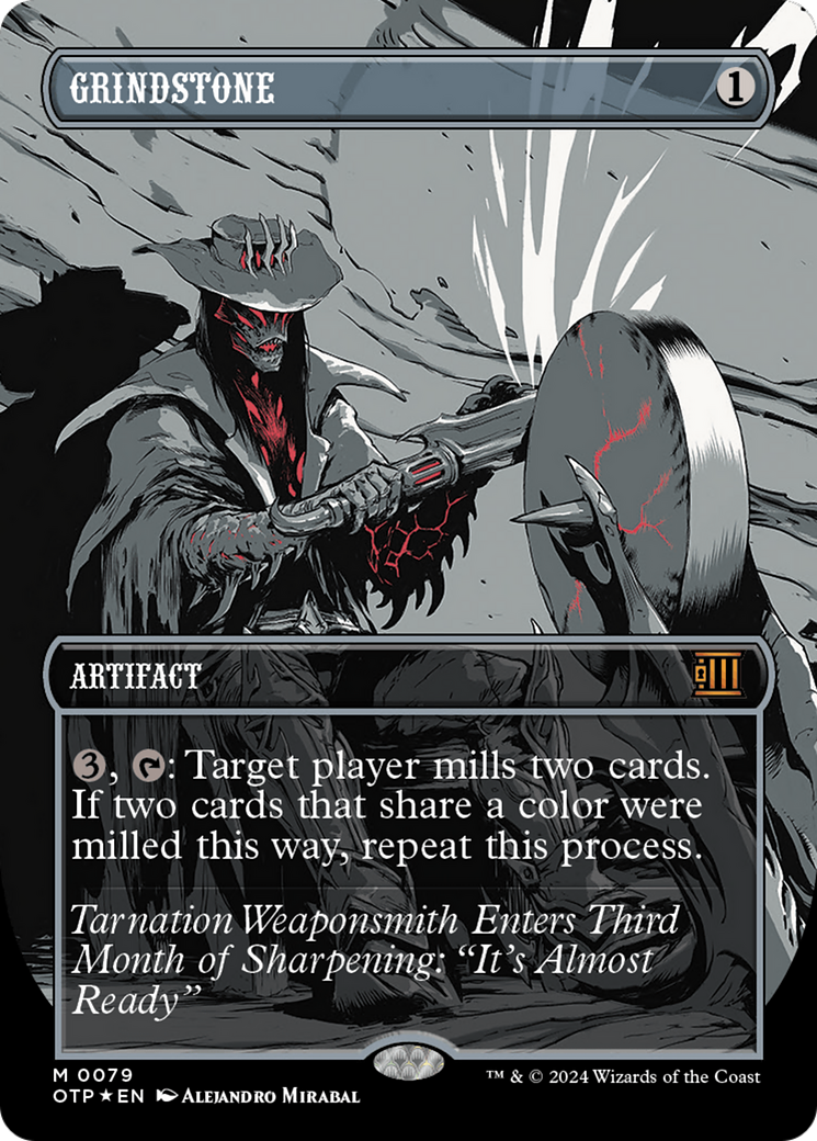 Grindstone (Textured Foil) (OTP-079) - Breaking News (Borderless) Foil