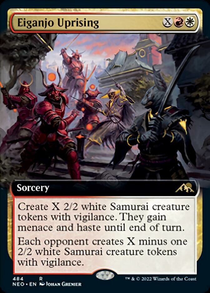 Eiganjo Uprising (Extended Art) (NEO-484) - Kamigawa: Neon Dynasty: (Extended Art)
