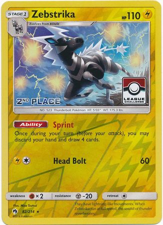 Zebstrika - 82/214 (League Challenge) [2nd Place] 82 - League & Championship Cards Reverse Holofoil