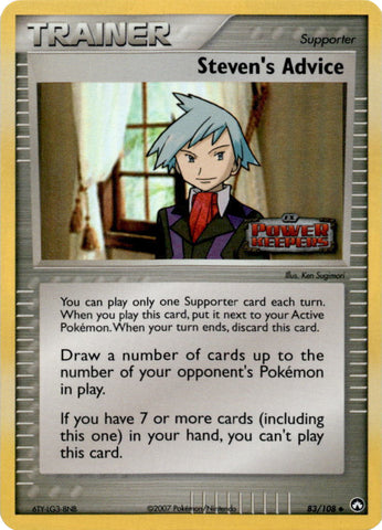 Steven's Advice 83/108 - Power Keepers Reverse Holofoil