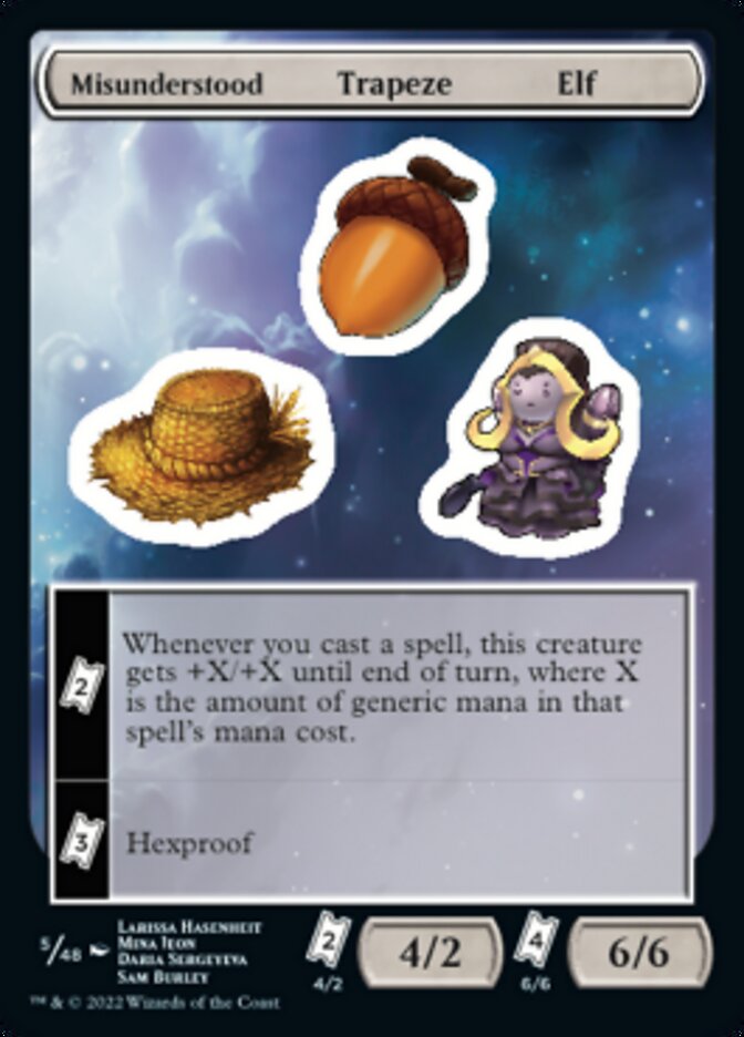 Misunderstood Trapeze Elf (UNF-005) - Unfinity Sticker Sheets