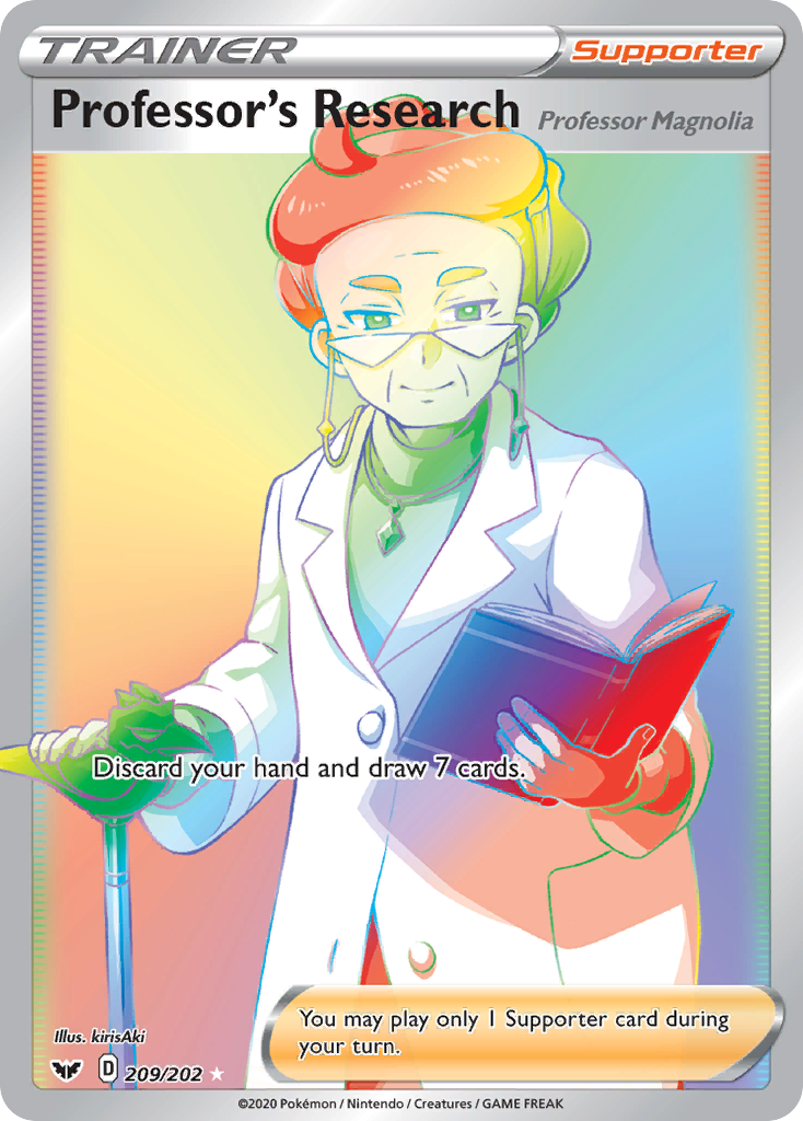 Professor's Research (Secret) 209/202 - SWSH01 Sword & Shield Base Set Holofoil