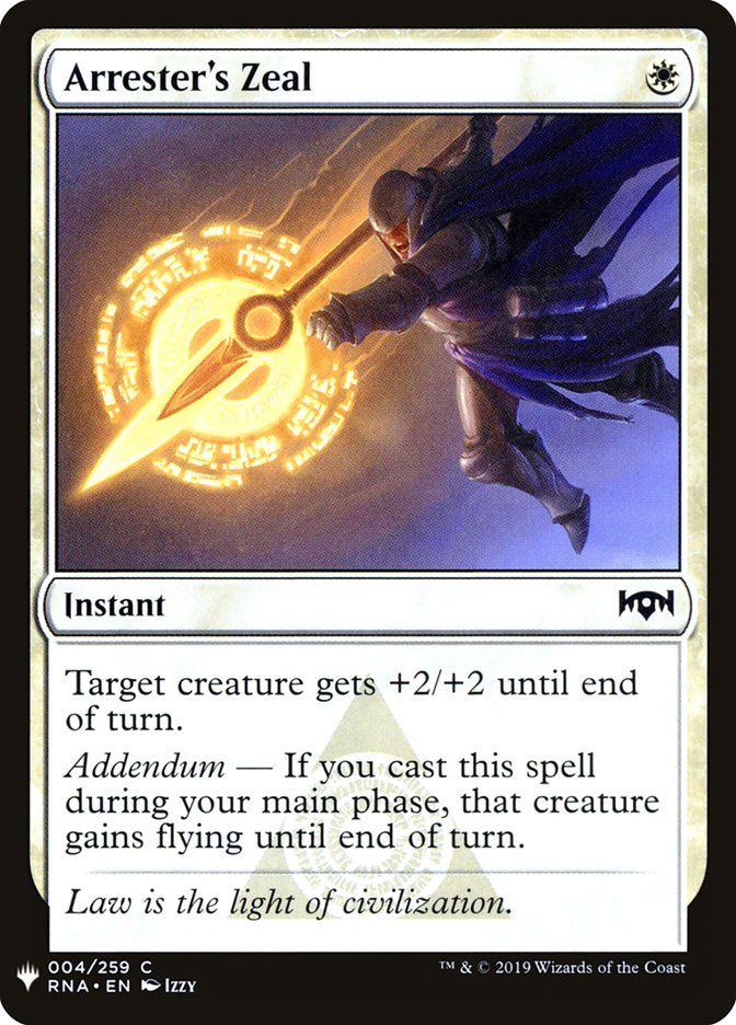 Arrester's Zeal (LIST-004) - The List