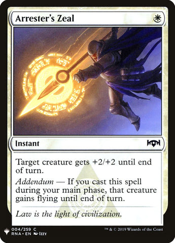 Arrester's Zeal (LIST-004) - The List
