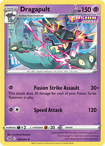 Dragapult 130/264 - SWSH08 Fusion Strike Holofoil