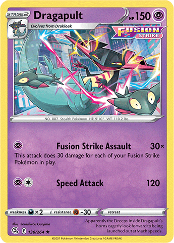 Dragapult 130/264 - SWSH08 Fusion Strike Holofoil