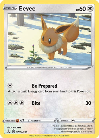 Eevee - SWSH190 SWSH190/307 - SWSH Sword & Shield Promo Cards Holofoil