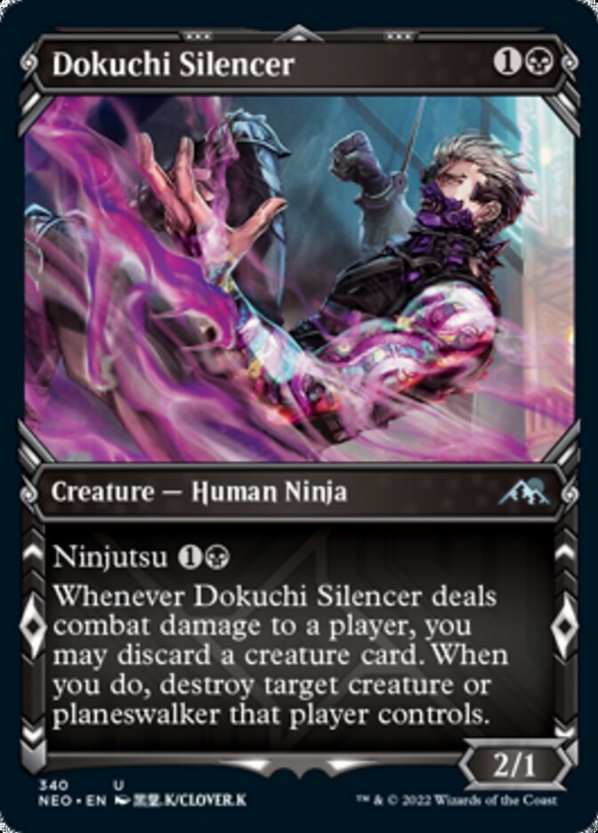 Dokuchi Silencer (Showcase) (NEO-340) - Kamigawa: Neon Dynasty: (Showcase)