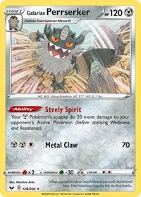 Galarian Perrserker 128/202 (SWSH Base Set) - Deck Exclusives