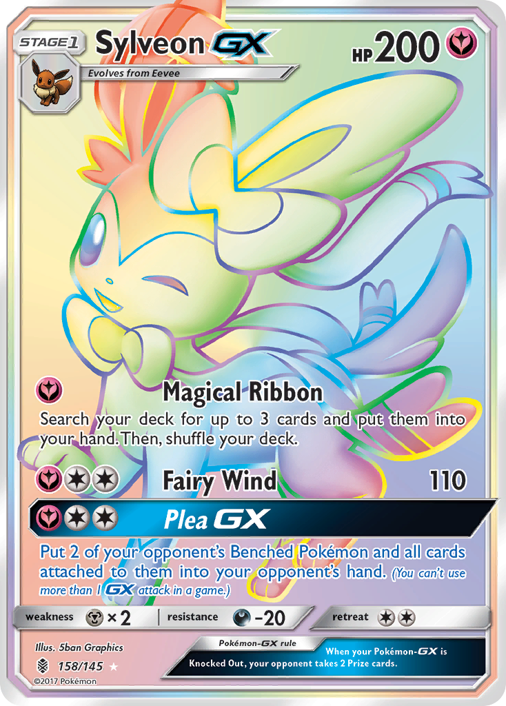 Sylveon GX (Secret)/145 - SM  Guardians Rising Holofoil