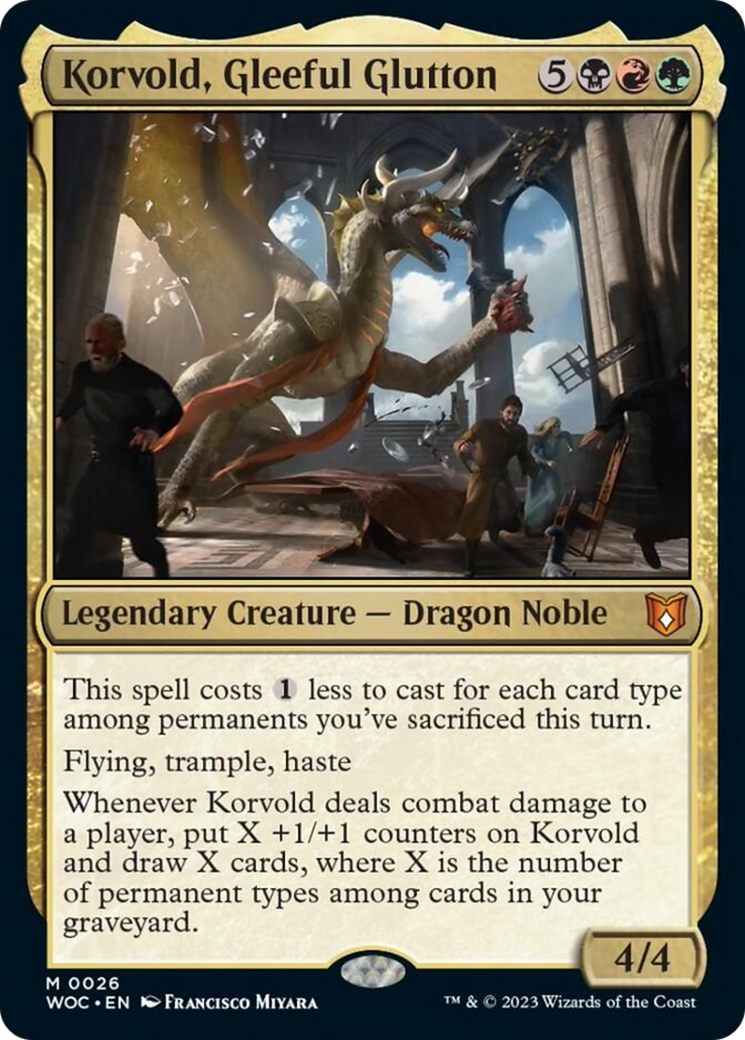 Korvold, Gleeful Glutton (WOC-026) - Wilds of Eldraine Commander