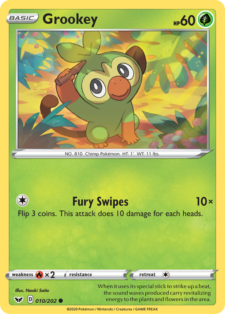 Grookey (010) 10/202 - SWSH01 Sword & Shield Base Set