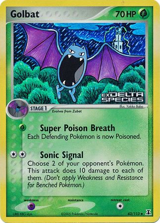 Golbat 43/113 - Delta Species Reverse Holofoil