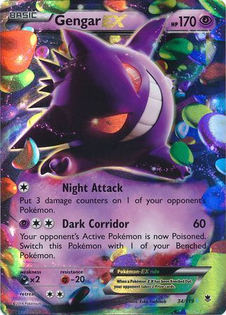Gengar EX - 34/119 - Jumbo Cards Holofoil