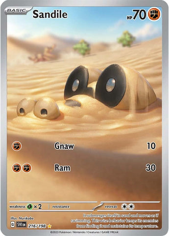 Sandile - 216/198 216 - SV01 Scarlet & Violet Base Set Holofoil