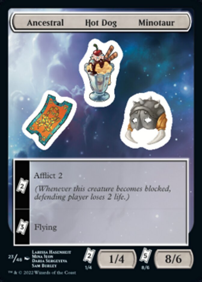 Ancestral Hot Dog Minotaur (UNF-023) - Unfinity Sticker Sheets