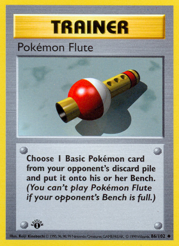 Pokemon Flute - 86/102 - 1st Edition Base Set Shadowless - Uncommon