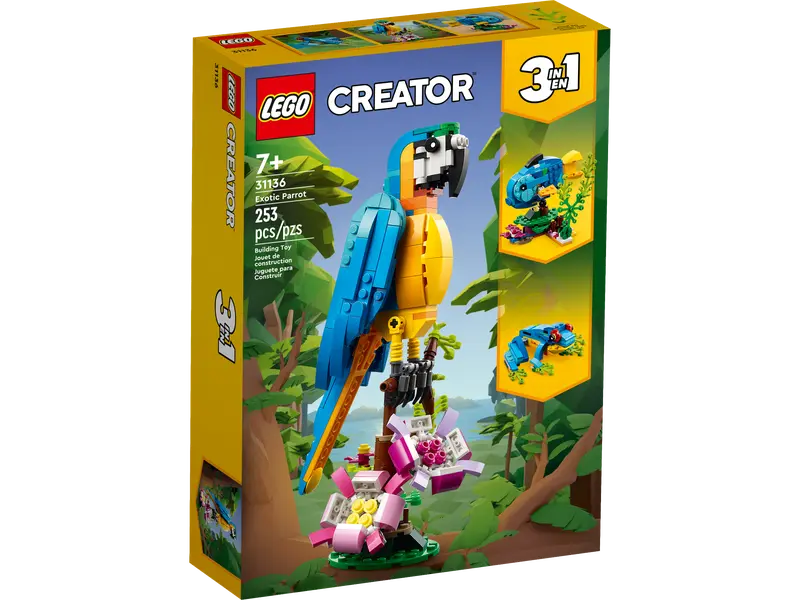 Lego Creator 3in1 Exotic Parrot 253pcs