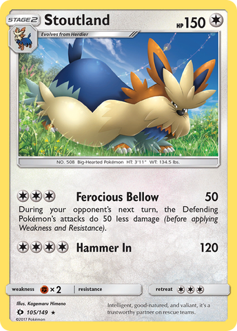 Stoutland 105/149 - SM Base Set