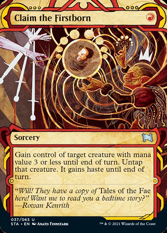 Claim the Firstborn (Foil Etched) (STA-037) - Strixhaven Mystical Archive (Borderless) Foil