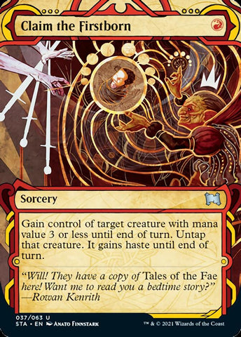 Claim the Firstborn (Foil Etched) (STA-037) - Strixhaven Mystical Archive (Borderless) Foil
