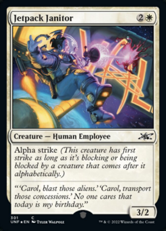 Jetpack Janitor (Galaxy Foil) (UNF-301) - Unfinity Foil