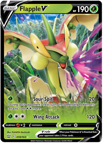 Flapple V 18/163 - SWSH05 Battle Styles Holofoil